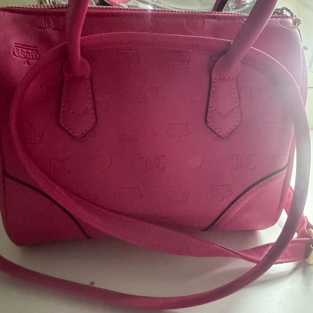 Pink Embossed Women's Handbag - Picture 2 of 3